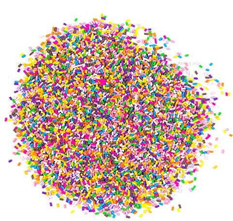 AUEAR, 100 g bunte künstliche Süßigkeiten Süßigkeiten Zucker künstliche Streusel Polymerharz Sprinkle Clay Nagelkunst Scheiben für DIY Handwerk Handy Hülle gefälschte Kuchen Dessert Simulation