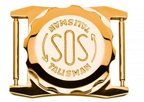 SOS Talisman für Herren-Uhrenarmband vergoldet, Notfallkapsel für wichtige medizinische Informationen