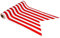 Artifetes Tischläufer Pirat, Stoff, 28 cm x 5 m, Rot / Weiß