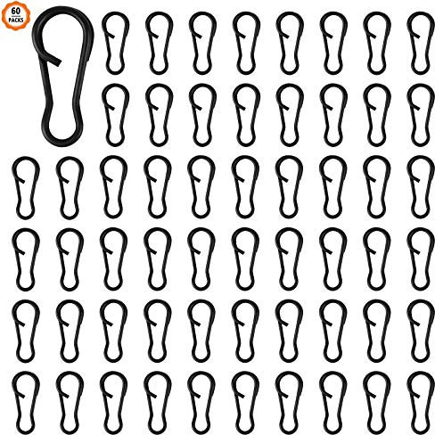 Ledoo 60Pcs Angeln Lock Snaps Angeln Wirbel Haken Duo-Lock Angeln Snaps Angeln Wirbel Sicherheits Haken Lock Snaps zum Angelnzubehör Süßwasser Salzwasser