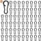 Ledoo 60Pcs 13mm Quick Change Clips Carp Fishing Swivel Snap for Freshwater Saltwater (Black)