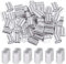 Glarks 100Pcs 1/6''(4mm) Aluminum Crimping Loop Sleeve Wire Rope Sleeves Double Barrel Ferrule for Wire Rope and Cable Line End (1/6''-100Pcs)