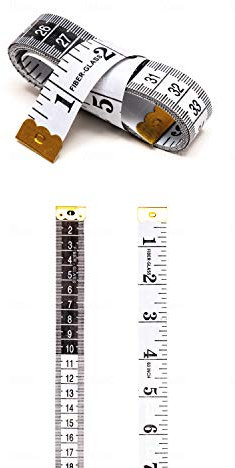 Dual Sided Body Measuring Soft Tape, 60 inch / 150 cm White and Black