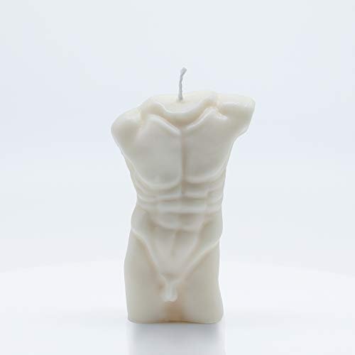 Handmade Woman Statue Body Candle - Natural Wax Candle with Cotton Wick - Perfect for Gift or Home Deco (Man)