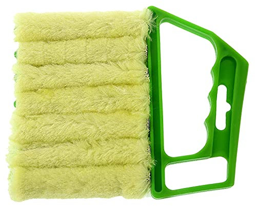 Nettoyeur de Stores, 1Pcs Volets Duster, Brosse pour Store Vénitien à Lamelles, Convient au Nettoyage des Volets, des Climatiseurs Verticaux, des Ventilateurs et des Claviers d'ordinateur (Vert)