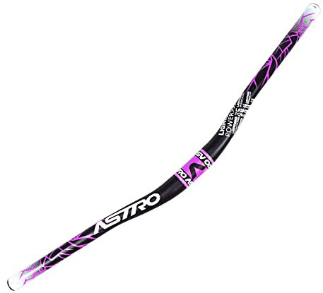 GRTE Manubrio Mountain Bike Leggero Aero Alluminio MTB Riser Bars 31.8×680/720/780mm Extra Lungo colorato Manubrio della Bicicletta,Viola,680mm