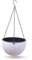 1 Pièces Jardinière Suspendue, Jardin Culture Décoration, Pot Suspendu Plante, Pot de Fleur Plante Suspension, Décoration du Jardin, Résine Plastique, pour Balcon Jardin Mariage(Blanc)