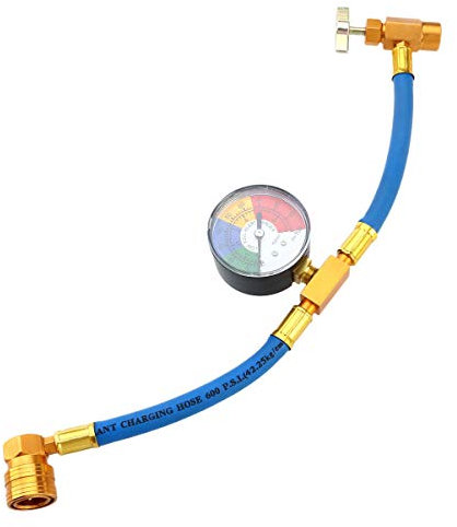 VICASKY R134A - Kit di ricarica per refrigerante auto R134A, refrigerante, tubo di riempimento R134A, tubo di riempimento R134A, tubo di ricarica, sistema di misurazione per auto (filettatura 1/2)