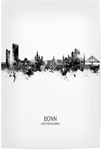artboxONE Poster 30x20 cm Städte Bonn Germany Skyline BW hochwertiger Design Kunstdruck - Bild bonn bonn City