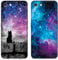 Tveinan Hülle für iPhone 6 / 6s Handyhülle, 2 Pack Weiche Silikon Schwarz Schutzhülle für iPhone 6, Slim TPU Bumper Stoßfest Case, Süß Muster Motiv Silikonhülle Cover - Katzen Sternenhimmel
