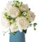 BOMJJOR Pfingstrosen, künstliche Blumen, 3 Stück, Seiden-Pfingstrosen-Arrangement, Blumenstrauß für Hochzeit, Tafelaufsatz, Gartenparty, Heimdekoration, elegante Vintage-künstliche Pfingstrosen (weiß)