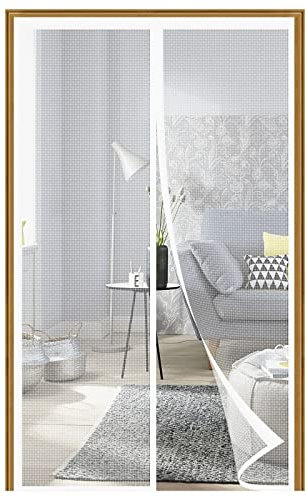 Zanzariera Magnetica per Porte,75x260cm(W×H)Zanzariera Magnetica a Chiusura Automatica,Facile da installare senza perforazione,Adatto per balconi, cantine, camere da letto e porte scorrevoli-Bianco