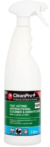 CleanPro+ Fast Acting Antibacterial Cleaner & Disinfectant H2FA 1 Litre x 6