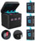Battery Charger for GoPro Hero 12/11/10/9, 𝟑-𝐏𝐚𝐜𝐤 𝟐𝟎𝟎𝟎𝐦𝐀𝐡 with 3 Channel Battery Charger Station Compatible with Hero 12/11/10/9 Black Official