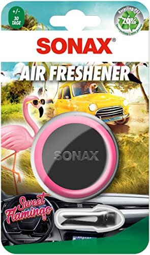 SONAX Air Freshener Sweet Flamingo (1 Stück) fruchtg-süßer Duft und langanhaltendes Dufterlegbnis für den Fahrzeuginnenraum | Art-Nr. 03630410
