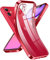 Supdeal Crystal Clear Case for iPhone 11, [Never Yellow] [Camera Protection], Thin Slim Fit Transparent Soft Silicone Phone Protective Case Cover, 6.1 Inch, Red