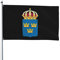 Wappen von Schweden Flaggen, dekorative Flaggen für den Außenbereich, 3 x 5 Fuß, 100% Polyester, Außen-Allwetterflagge, die Farbe ist hell und leicht zu verblassen, schnell trocknend.