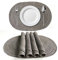 6er Set Platzsets Ovales Geflochtene Tischsets Baumwolle Waschbar Hitzebeständig Platzdeckchen für Hochzei, Küche Abendessen (C,50x35cm)
