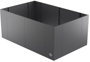 ELEO Hochbeet Metall Monterosso anthrazit schwarz - 90x135x68 cm eckig groß Pflanzbeet stabil wetterfest pulverbeschichtet - Pflanzkübel modern für den Garten oder Balkon - für draußen Winterfest
