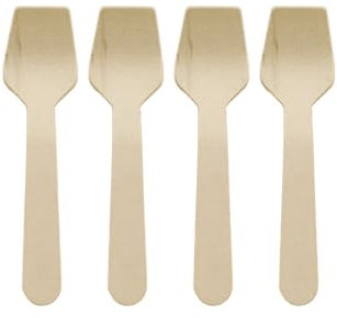 95mm Wooden Spade Spoons – 10,000 Pack | Bulk Biodegradable Birchwood Spoons for Ice Cream & Desserts | Eco-Friendly Utensils for Commercial Use & Sampling