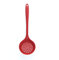 Spatola per Schiumarola con Fessura in Silicone, Cucchiaio Colino Leggero con Manico Lungo, Morbido e Antiaderente, Facile da Pulire per Filtrare Verdure e Gocce (rosso)