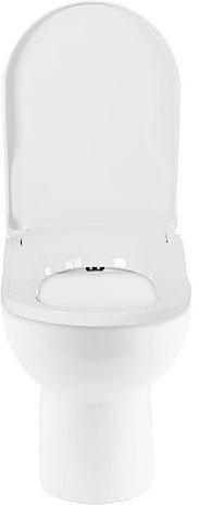 Bidet Toilette,Toilet Seat,idet Attachment per WC con ingresso in metallo, pressione acqua fresca regolabile, sedile WC e bidet integrato, G1/2, bianco