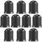 TCPENG® 10PCS Tyre Valve Caps, Universal Stem Dust Covers for SUV,Cars,Bike,Trucks,Heavy-Duty,Screw-On,Easy to Operation (10 Pack Black without Seal Ring)