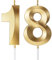 18th Geburtstagskerze, 3D Design Gold Glitter Nummer Kerzen, Cake Topper Dekorationen, Kuchen Kerze für Geburtstagsparty, Hochzeitstag, Baby-Dusche, Party-Dekoration