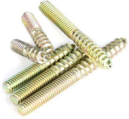 Holzdübel, Stockschrauben Holzbearbeitung Möbelverbinder 110 Stück M4 Dübelschraube Doppelendschraube Stockschraube