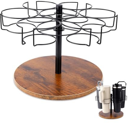Organizador de Botellas de Agua para Vaso Stanley de 40 oz con Asa, Organizador de Portavasos Giratorio Accesorios de Cocina para Almacenamiento de Organizadores de Vasos