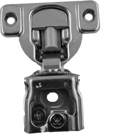 Charnières à fermeture silencieuse et fluide pour armoires de cuisine, réglage facile de la porte, performance durable, finition argentée élégante, chevilles incluses, (3,8 cm)
