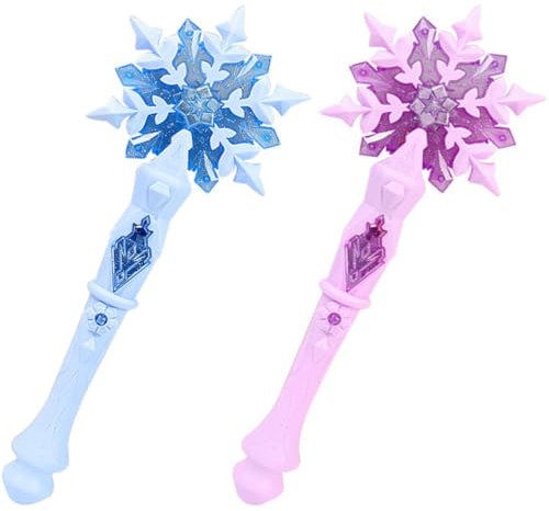 Toddmomy 2 Stück Led Schneeflocken Zauberstab Leuchtendes Feenstab Spielzeug Für Mädchen Geburtstagsgeschenke Und Kostümzubehör Party Zauberstab