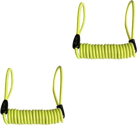 Gatuida 2 Pcs Disc Lock Wire Utility Rope Yellow Cord Practical Cable Bike Security Cable Bike Lock Reminder Cable Bike Wheel Lock Bike Disc Lock Cable Mountain Bike Lock Heavy Duty Bike