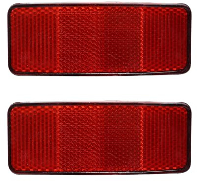 Reflektoren mit Schraubmontage 2PCS 96.4 * 52.1mm, Reflektor für Anhänger, Traktoren, Fahrräder, Katzenaugen Reflektoren, Roter Reflektor