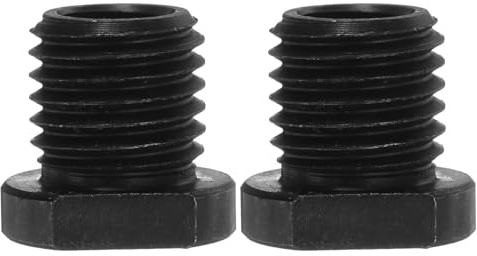 sourcing map 2pcs M10 Female to M16 Male Adapter Polisher Adaptor Connecting Rotary Tool Attachment Thread Adapter Conversion Tool for Diamond Core Bit Polishing Pad Wheel, Black