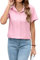 Stamain Chemise Rose Femme pour Le Travail Chemisier Femme Chic et élégant Décontracté Hauts avec Boutons M