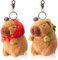 2 Pièces Porte Clef Capybara en Peluche Jouet Réaliste Capybara Porte Clé Personnalisé Cadeau pour Son Copain Porte CleIdéal Cadeau Personnalisé pour Femmes Homme Garçons Filles Ami