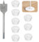 Yuqilin Pasacables Escritorio, 8 Piezas 25MM Pasacables Mesa, Durable Pasacables, Arandelas de Goma, con Brocas de 25MM, Aplicable para Oficina Hogar Accesorios Lugar de Trabajo (Blanco)