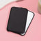 Miroir de Maquillage Pliable Portable,11x7cm Miroir Maquillage Carré,Miroir Pliant en Cuir PU, Miroir de Coiffure,Miroir de Voyage Portable, Ultra Fin et Pliable,pour Salle de Bain,Bureau (Noir)
