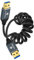 Thzzhnno Cavo spirale USB 3.0, Cavo Spirale Dati USB A 5Gbps per telecamera, lettore DVD, TV, flash, hub, monitor, altoparlante (Estendere da 95MM a 1M)