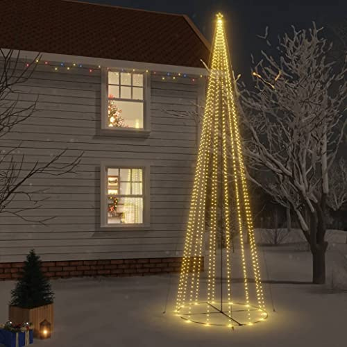 LLEZKBR Árbol cónico de Navidad blanco cálido 1134 LED 230 x 800 cm
