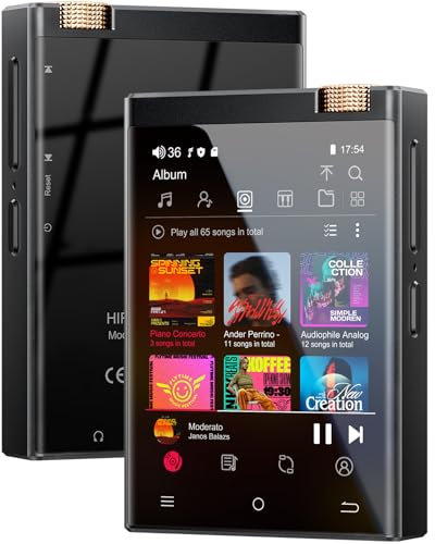 HiFi MP3 Player with Bluetooth and Wifi, Oilsky Lossless DSD High-Resolution Digital Audio Music Player, High-Resolution Portable Audio Player with 64GB Card, Supports up to 1TB