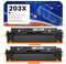 Skydo 203X Toner Kompatibel für 203X 203A CF540X CF540A für M281fdw Toner für Color Laserjet Pro MFP M281fdw M254dw M254nw M281fdn M280nw M281cdw M254dn (2 Schwarz