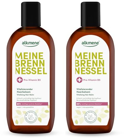 alkmene 2x Brennnessel Haarwasser mit Provitamin B5 250 ml - Brennessel Haarbalsam bei empfindliche Kopfhaut - Haartonikum
