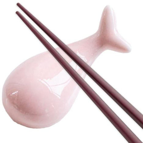 Whale Ceramic Chopstick Holder | Whale Shape Chopstick Holders | Dinner Chopstick Rest Cute Whale in Ceramic - Utensil Cutlery Stands Tabletop Spoon and Fork Holder Rack for Study Room, Bedroom
