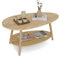 FiveWillowise Couchtisch rund, Wohnzimmertisch Holz, Sofatisch, Kaffeetisch, Tisch für Wohnzimmer, Beistelltisch mit Ablagen, Natur