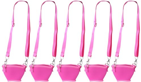 Zkydhbd 5PCS Adjustable Wine Glass Lanyards Insulator Holder Necklace Neoprenes Sleeve With Neck Strap For Festival Party Adjustable Glass Lanyards