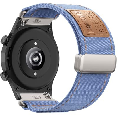 Magnetisch Armband Kompatibel mit Honor Watch 4 Pro Band, Canvas Mit Verstellbarer Magnetisches Ersatzarmband für Honor Watch 4 Pro Uhrenarmband Sport Smartwatch für Damen Herren (Eine Grösse,5)