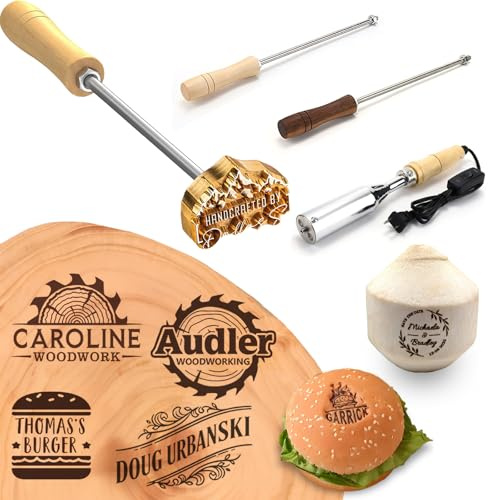 Brandeisen für Holz, Burger, Leder, Fleisch, personalisiertes Logo, Brandeisen für handgefertigte Geschenke (2.5cm)