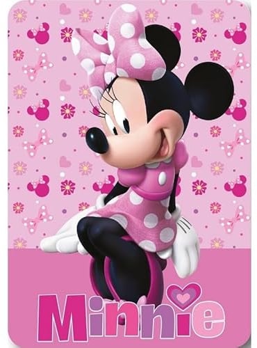 ILS I LOVE SHOPPING MINNIE MOUSE Coperta Plaid Morbida e Calda 100x140cm per Bambini in Pile con Stampa Topolina